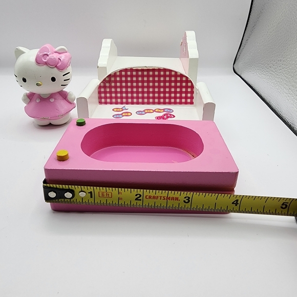 2014 Hello Kitty Wooden Bed Bathtub Couch Vintage Lot Sanrio - Picture 3 of 6